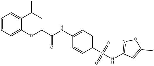 Acetamide, 2-[2-(1-methylethyl)phenoxy]-N-[4-[[(5-methyl-3-isoxazolyl)amino]sulfonyl]phenyl]- (9CI) 化学構造式