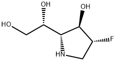 1,2-Ethanediol,1-[(2R,3R,4R)-4-fluoro-3-hydroxy-2-pyrrolidinyl]-,(1R)-(9CI) Struktur