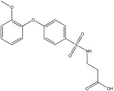 N-[4-(2-甲氧基苯氧基)苯基磺酰基]-BETA-丙氨酸 结构式
