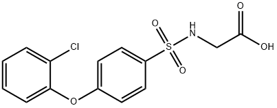 ((4-(2-Chlorophenoxy)phenyl)sulfonyl)glycine Struktur