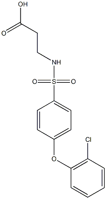 N-[4-(2-Chlorophenoxy)phenylsulfonyl]-beta-alanine Structure
