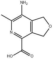 Furo[3,4-c]pyridine-4-carboxylic acid, 7-amino-1,3-dihydro-6-methyl- (7CI) Struktur