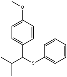 1-メトキシ-4-[2-メチル-1-(フェニルチオ)プロピル]ベンゼン 化学構造式