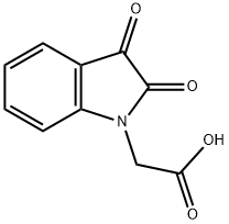 2,3-ジヒドロ-2,3-ジオキソ-1H-インドール-1-酢酸 化学構造式