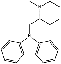 9-(1-Methyl-2-piperidylmethyl)-9H-carbazole Struktur