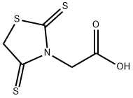 3-Thiazolidineacetic  acid,  2,4-dithioxo- Struktur