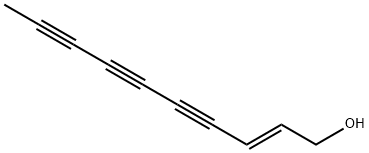 (E)-2-デセン-4,6,8-トリイン-1-オール 化学構造式