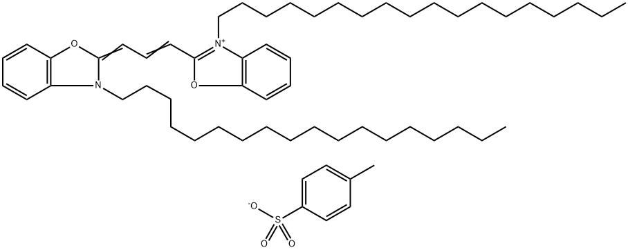 N,N'-DIOCTADECYLOXACARBOCYANINE           P-TOLUENESULFONATE, 99 化学構造式