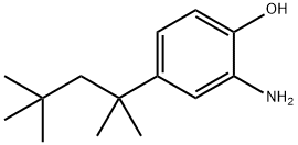 2-氨基-4-(2,4,4-三甲基戊-2-基)苯酚, 6073-20-7, 结构式