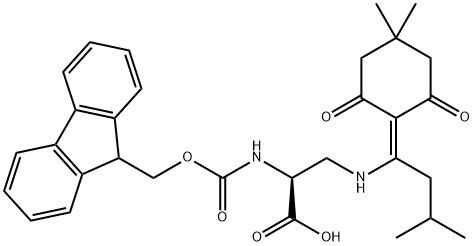 Fmoc-3-[[1-(4,4-二甲基-2,6-二氧代环己亚基)-3-甲基丁基]氨基]-L-丙氨酸, 607366-20-1, 结构式