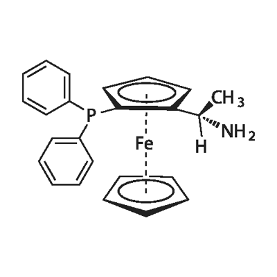 (Rp)-1-(1S)-[(2-Diphenylphosphino)ferrocenyl]ethanamine Structure