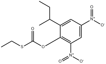 Thiocarbonic acid O-(2-sec-butyl-4,6-dinitrophenyl)S-ethyl ester Structure