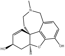 (4aS,8aS)-5,6,9,10,11,12-ヘキサヒドロ-11-メチル-4aαH-ベンゾフロ[3a,3,2-ef][2]ベンゾアゼピン-3,6β-ジオール 化学構造式