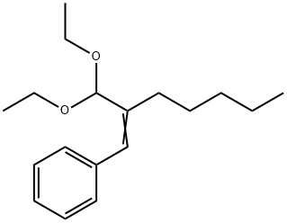2-(ジエトキシメチル)-1-ヘプテニルベンゼン 化学構造式