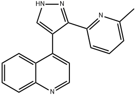 4-[3-(6-METHYL-2-PYRIDINYL)-1H-PYRAZOL-4-YL]-QUINOLINE Structure