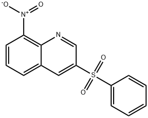 3-Benzenesulfonyl-8-nitro-quinoline Structure