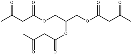 Tri(acetoacetic acid)1,2,3-propanetriyl ester Structure
