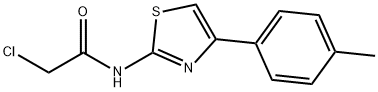 2-氯-N-(4-对-甲苯基-噻唑-2-基)-乙酰胺, 6081-87-4, 结构式