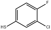 3-クロロ-4-フルオロチオフェノール 化学構造式