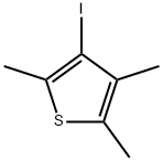 3-ヨード-2,4,5-トリメチルチオフェン (安定剤：銅片) 化学構造式