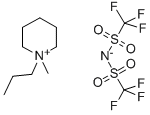 1-甲基-1-丙基哌啶双三氟甲基磺酰亚胺盐, 608140-12-1, 结构式