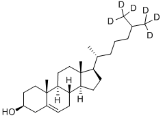胆固醇-26,26,26,27,27,27-D6, 60816-17-3, 结构式