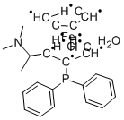 (+/-)-N,N-二甲基-1-(2-二苯基膦)二茂铁乙胺单水合物,60816-98-0,结构式