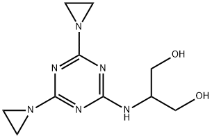 2-[[4,6-Bis(1-aziridinyl)-1,3,5-triazin-2-yl]amino]-1,3-propanediol Structure