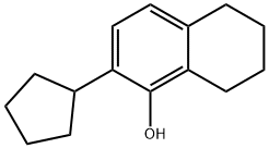 2-cyclopentyl-5,6,7,8-tetrahydro-1-naphthol  Struktur