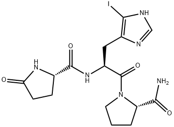 5-oxoprolyl-4(5)-iodohistidyl-prolinamide Structure