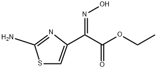2-アミノ-α-(ヒドロキシイミノ)-4-チアゾール酢酸エチル 化学構造式