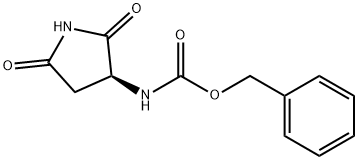 (S)-3-N-CBZ-AMINO-SUCCINIMIDE, 60846-91-5, 结构式