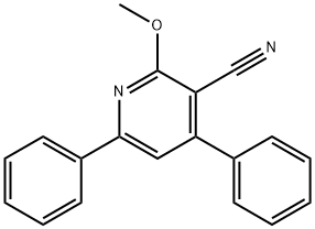 3-Cyano-2-methoxy-4,6-diphenylpyridine 结构式