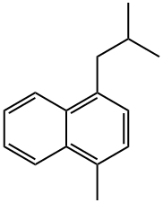 1-methyl-4-(2-methylpropyl)naphthalene Struktur