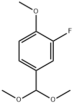 Benzene, 4-(dimethoxymethyl)-2-fluoro-1-methoxy- (9CI) Struktur