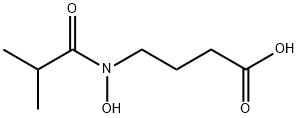 Butanoic  acid,  4-[hydroxy(2-methyl-1-oxopropyl)amino]- Structure