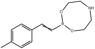4-甲基-苯乙烯基硼酸二乙醇胺酯,608534-31-2,结构式