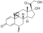 9beta,11beta-epoxy-6beta-fluoro-17,21-dihydroxypregna-1,4-diene-3,20-dione Structure