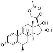 6beta-fluoro-16alpha,17,21-trihydroxypregna-1,4,9(11)-triene-3,20-dione 21-acetate  Structure