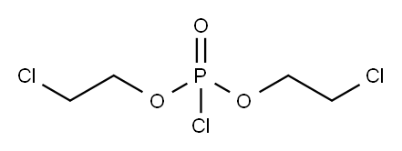 クロロホスホン酸ビス(2-クロロエチル) 化学構造式