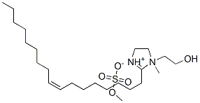 (Z)-2-(8-heptadecenyl)-4,5-dihydro-1-(2-hydroxyethyl)-1-methyl-1H-imidazolium methyl sulphate 结构式