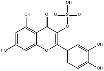 Sulfuric acid 3',4',5,7-tetrahydroxyflavone-3-yl ester Struktur
