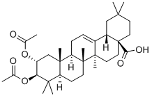 (2α,3β)- 2,3-Bis(acetyloxy)-olean- 12-en-28-oic acid Structure