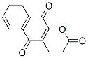 2-アセトキシ-3-メチル-1,4-ナフタレンジオン 化学構造式