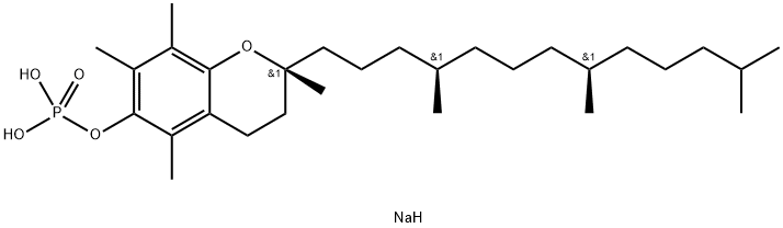 リン酸(±)-Α-トコフェロール 二ナトリウム塩 化学構造式