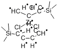 双(三甲基硅基环戊二烯)二氯化锆, 60938-59-2, 结构式