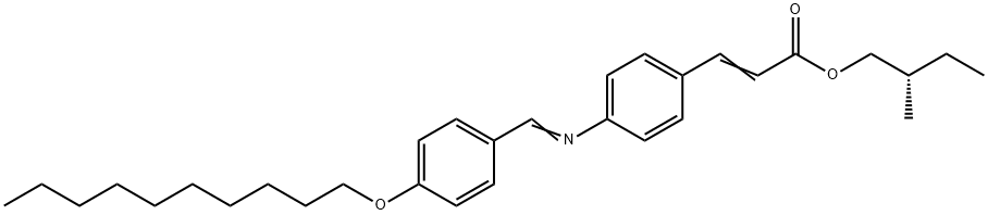3-[4-[[[4-(癸氧基)苯基]亚甲基]氨基]苯基]-2-丙烯酸 (2S)-2-甲基丁酯 结构式