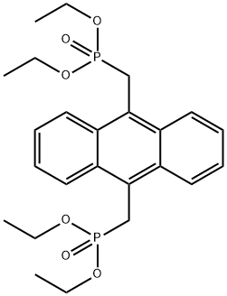 9,10-ビス(ジエチルホスホノメチル)アントラセン 化学構造式