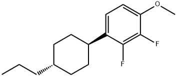反式-2,3-二氟-1-甲氧基-4-(4-丙基-环己基)-苯, 609779-51-3, 结构式