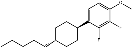 TRANS-2,3-DIFLUORO-1-METHOXY-4-(4-PENTYL-CYCLOHEXYL)-BENZENE Struktur